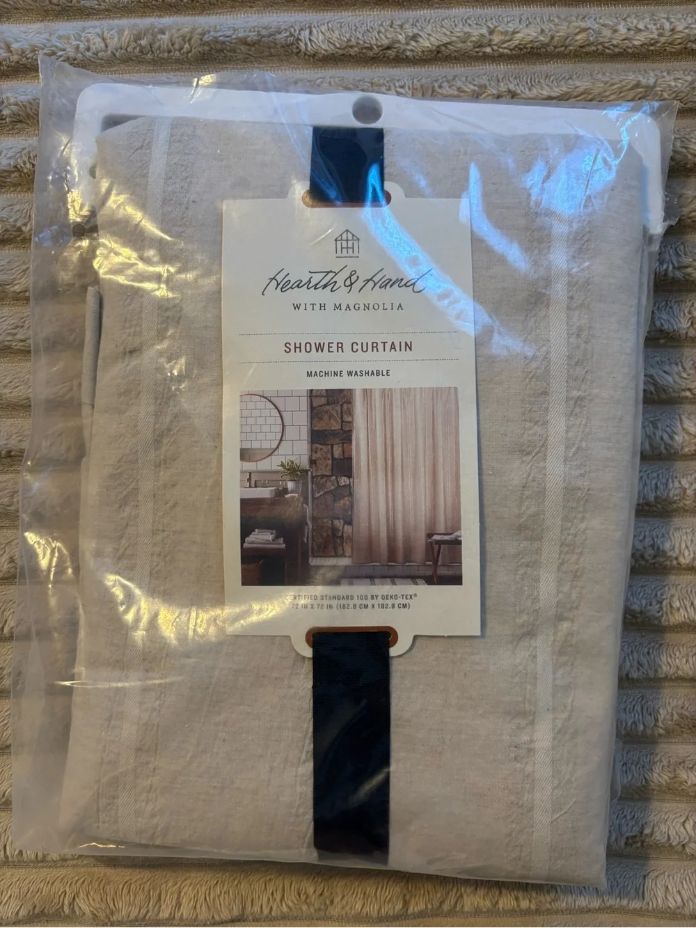Neutral Beige Shower Curtain